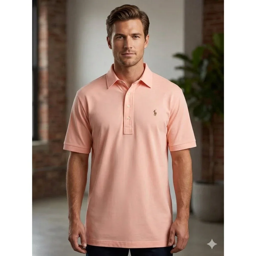 Ralph Lauren Men’s Polo Peach Shirt Size XLT